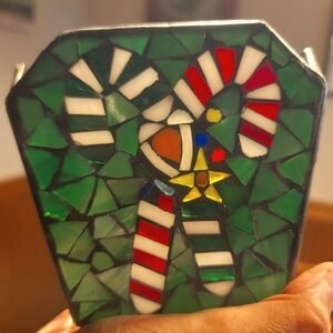 Studio Nova Optic Mosaic Stained Glass Candle Holder